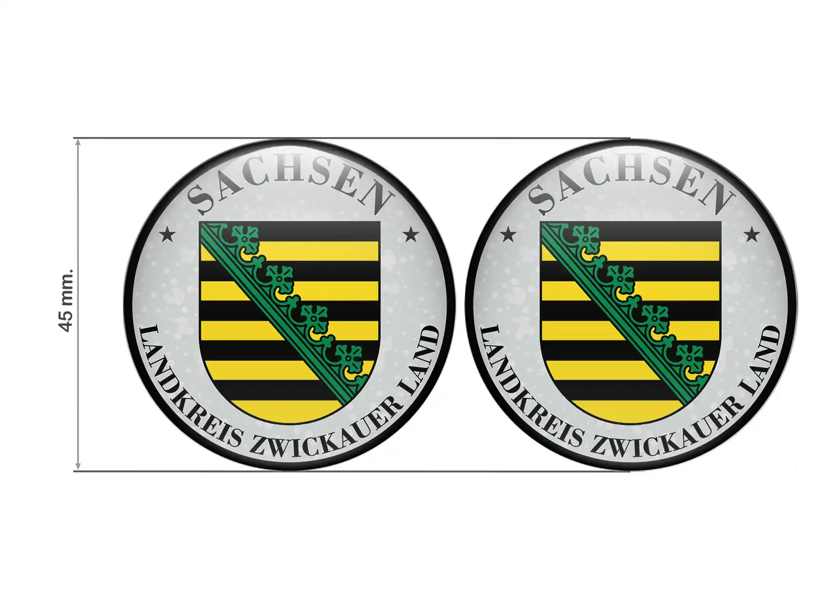 Aufkleber TUV Landkreis Zwickauer Land Nummernschild plakette